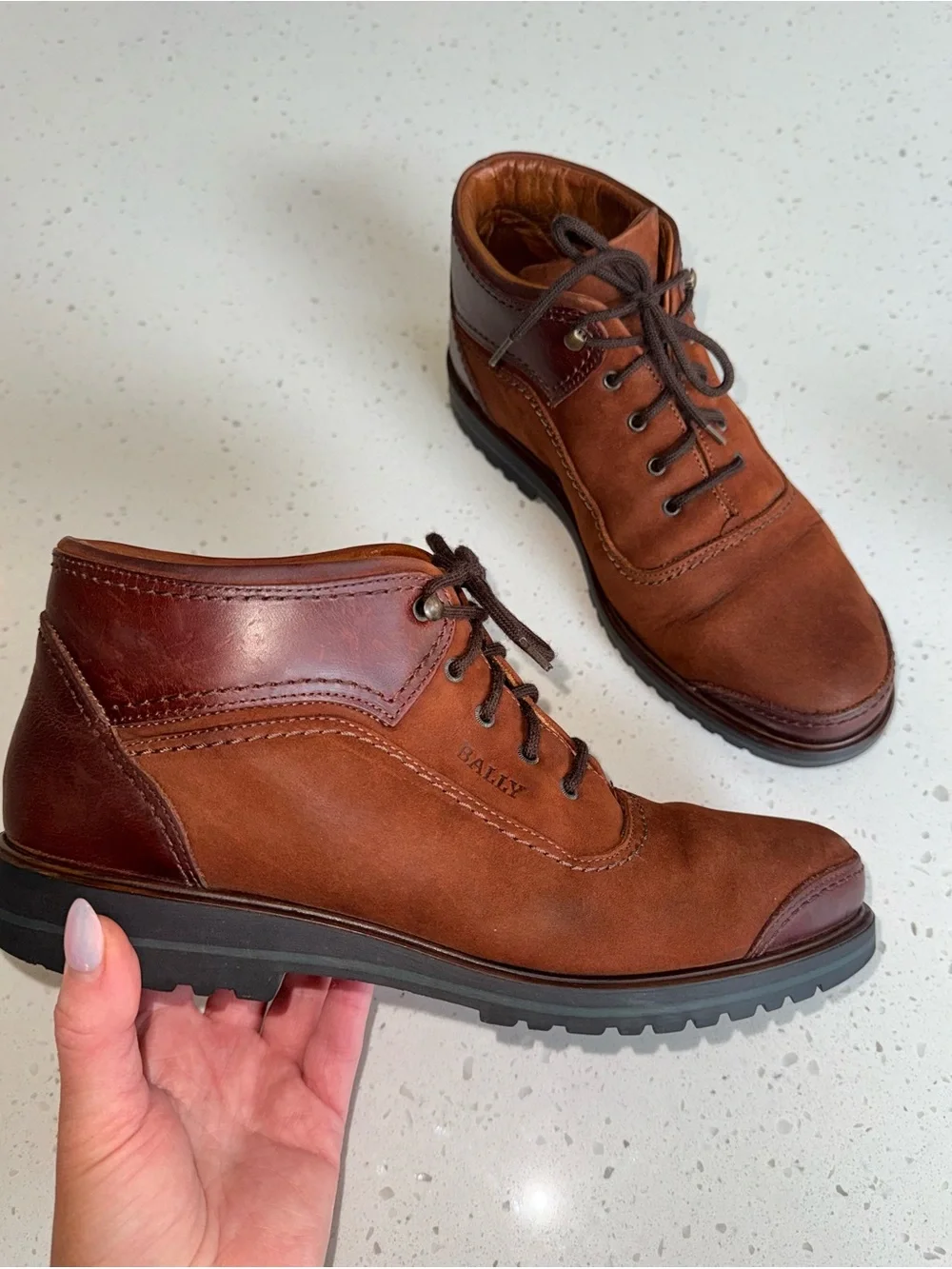 Bally Tan and Dark Brown Suede Chukka Boots